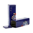 Tin Blue Tin Box Tin Metal Tin Box Dark Blue Chinese Printing Tea Tin Box Metal Tin Case Rectangular Wine Tin Box