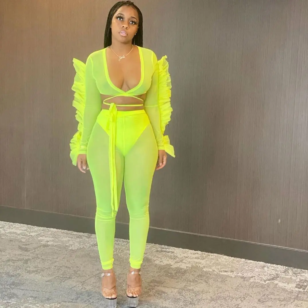 X02581S Stitching Casual Fitness Matching Sets Women Skinny Sporty Street Style Mesh Top And Stretchy Pants Two Piece Outfits, Green
X02581S Stitching Casual Fitness Matching Sets Women Skinny Sporty Street Style Mesh Top And Stretchy Pants Two Piece Outfits, Green