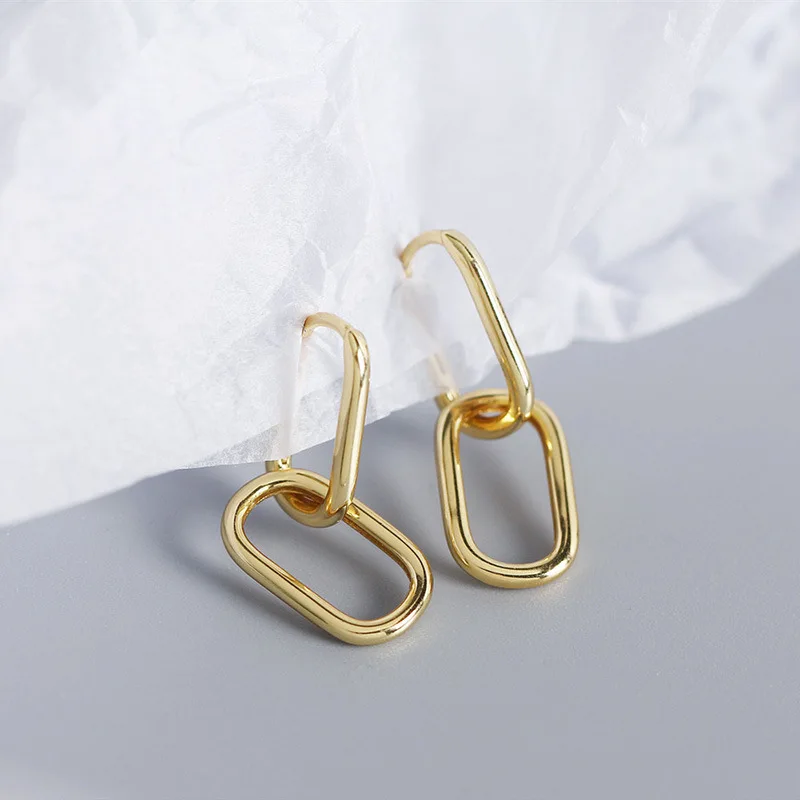New geometric earrings gold double square earrings long style jewelry for women
New geometric earrings gold double square earrings long style jewelry for women