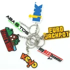 Amazon keyring anime cartoon soft pvc christmas cheap custom rubber keychains with logo