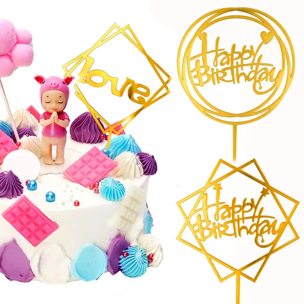 Acrylic Cake Topper Happy Birthday Cake Topper Birthday Cake baking equipment tools, Customized color
Acrylic Cake Topper Happy Birthday Cake Topper Birthday Cake baking equipment tools, Customized color