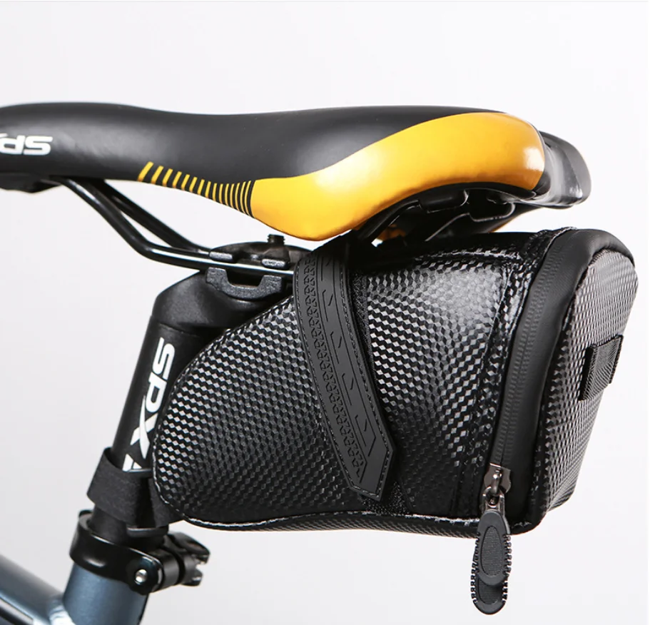 Hard Shell easy to install bicycle seat bag waterproof big capacity waterproof bike accessories bicycle bike saddle bag, Black
Hard Shell easy to install bicycle seat bag waterproof big capacity waterproof bike accessories bicycle bike saddle bag, Black