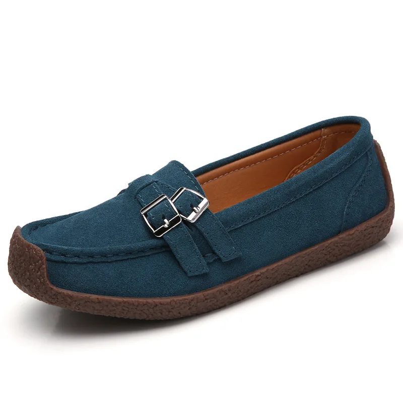 Large size flat single shoes women comfortable casual bean loafers leather shoes, As photos
Large size flat single shoes women comfortable casual bean loafers leather shoes, As photos