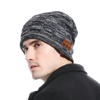 

MZ014 Bluetooth 5.0 Beanie Hat Wireless Washable Knit Cap Winter Hats With Built in Stereo Speakers Headphone