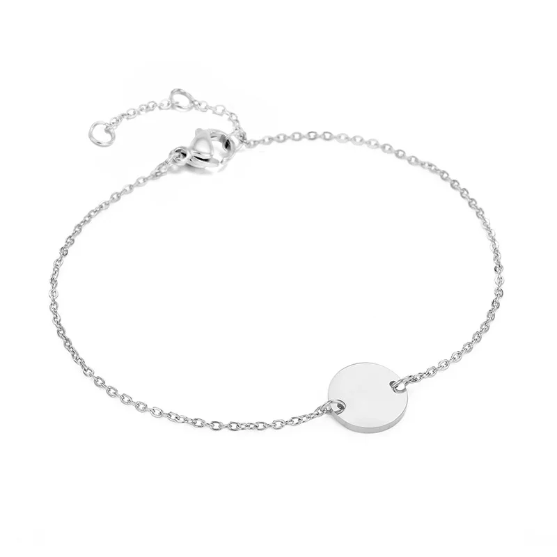 Personalized custom circle sequin bracelet round shape stainless steel Inspired Jewelry
Personalized custom circle sequin bracelet round shape stainless steel Inspired Jewelry