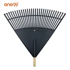 Garden Rake Lawn Leaf Rakes - Plrt30 30" Poly Leaf Rake W/48" Handle Black