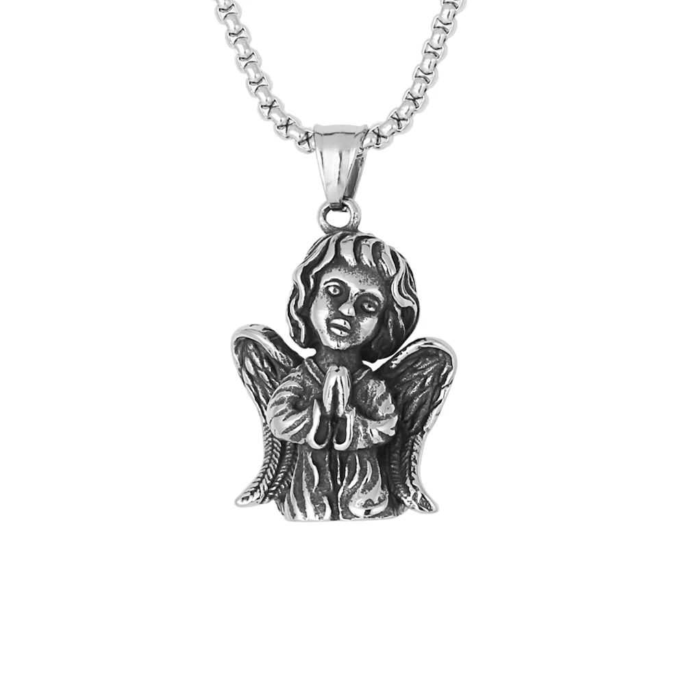 Vintage Ancient Greek Mythology Jewelry 3D Design Stainless Steel Praying Angel Pendant
Vintage Ancient Greek Mythology Jewelry 3D Design Stainless Steel Praying Angel Pendant