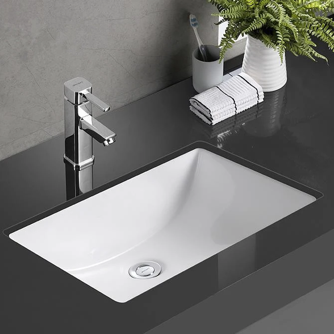 TARPUL 20 Inch White Sanitary Ware Ceramic Washroom Washbasin Under Counter Basin Bathroom Under Counter Sink details