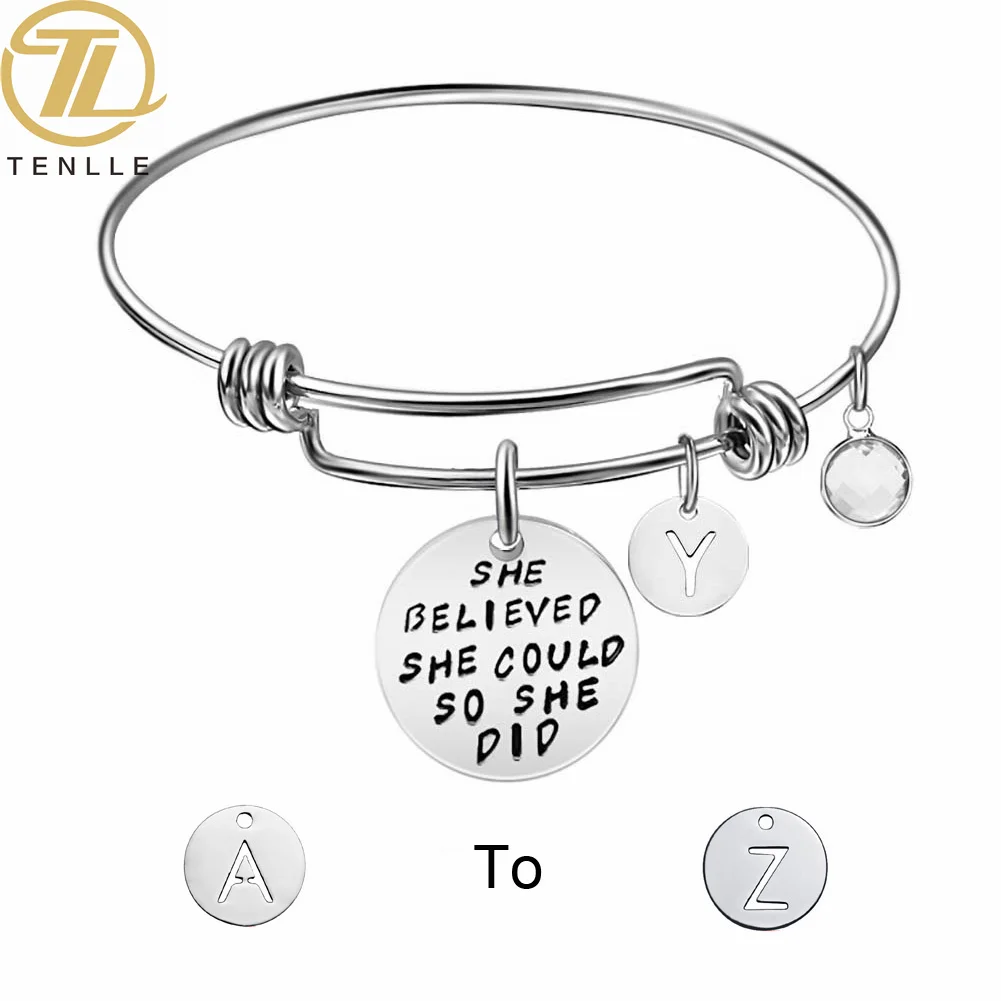 Women Inspiration Push Pull Bracelet Silve Engraved A to Z 26 Letters Round Tag Charm Expandable Adjustable Wire Bangle Bracelet
Women Inspiration Push Pull Bracelet Silve Engraved A to Z 26 Letters Round Tag Charm Expandable Adjustable Wire Bangle Bracelet