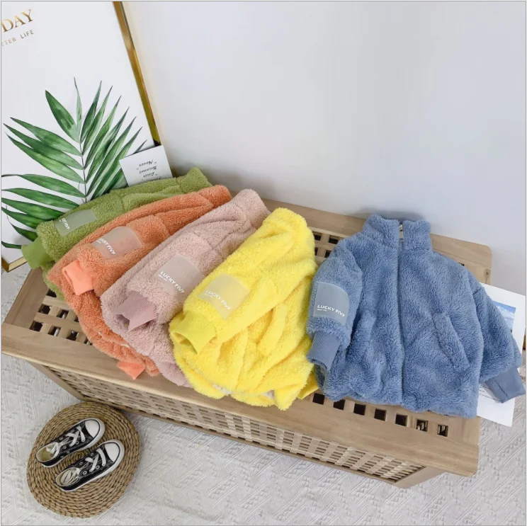 New Arrival Korean Styles Lamb Fleece children short coat high Collar zipper coat, Pink,orange,green,yellow,blue
New Arrival Korean Styles Lamb Fleece children short coat high Collar zipper coat, Pink,orange,green,yellow,blue