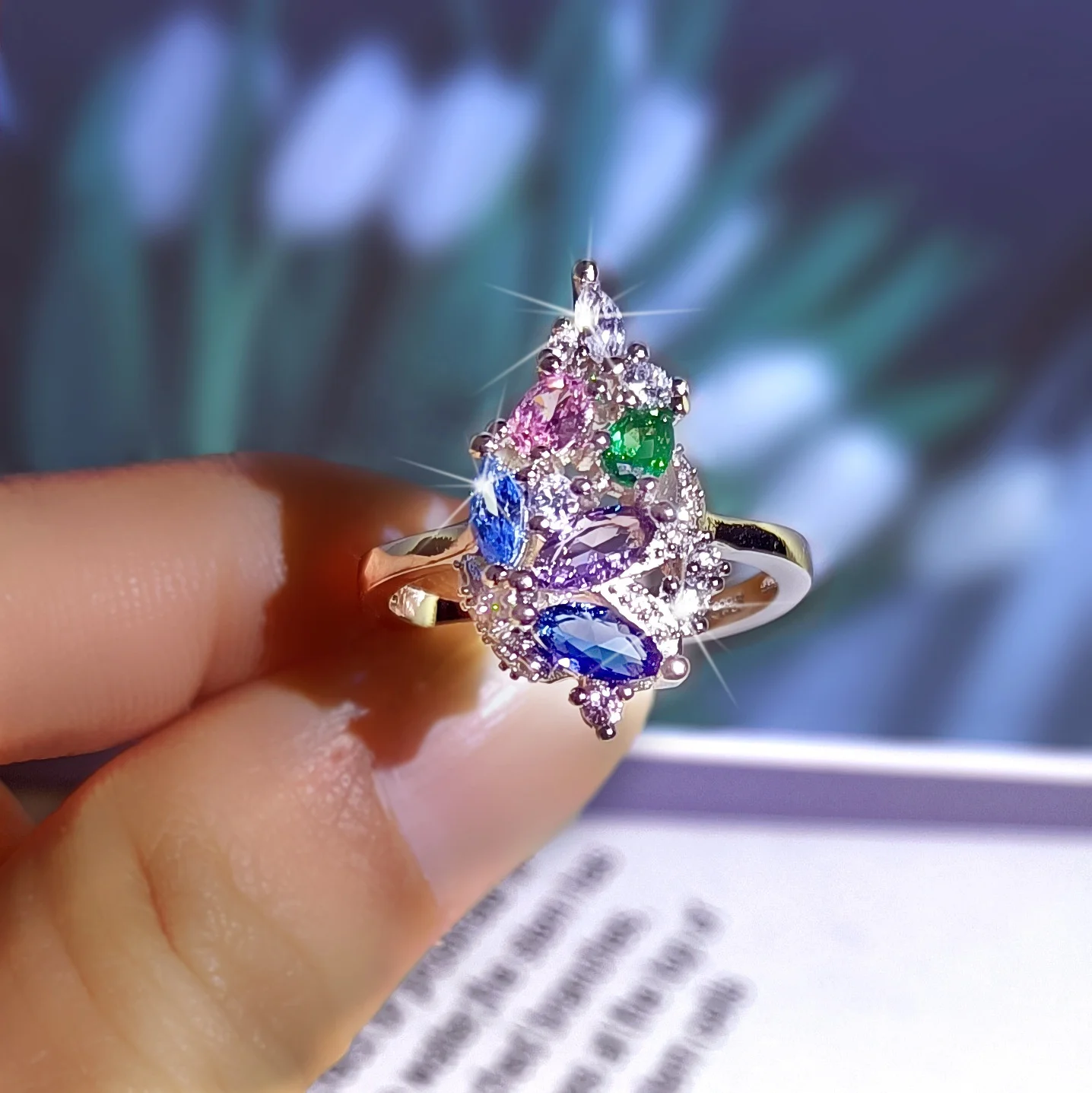 Fashion Lady Jewelry Zircon Drop Shape Ring Wedding Bridal Jewelry Ring Engagement Rings for Women, Customized color
Fashion Lady Jewelry Zircon Drop Shape Ring Wedding Bridal Jewelry Ring Engagement Rings for Women, Customized color