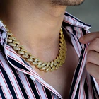 KRKC Custom Crystal Baguette Cuban Link Chain Hiphop Jewelry Circle Baguette Choker Iced Out Baguette Necklace