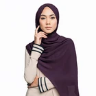 High Quality Crepe Chiffon Hijab Scarf Wraps Soft Long Islam Shawls Muslim Crinkle Plain Chiffon Scarves Hijabs