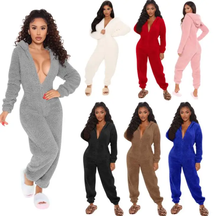 stock jumpsuits women 2021 fall winter thick fleece rompers bodysuits one piece hooded zipper design pants jumpsuit
stock jumpsuits women 2021 fall winter thick fleece rompers bodysuits one piece hooded zipper design pants jumpsuit