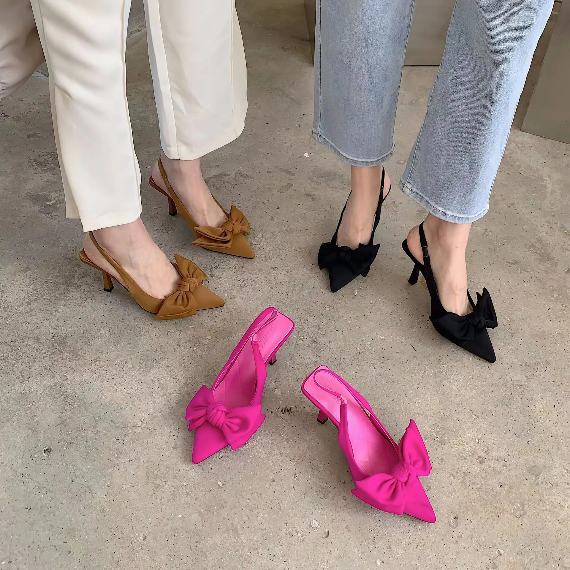 New arrival fashion sexy solid color bow elegant pointed stiletto high heels outdoor sandals women shoes party women pumps, Three colors or customized
New arrival fashion sexy solid color bow elegant pointed stiletto high heels outdoor sandals women shoes party women pumps, Three colors or customized