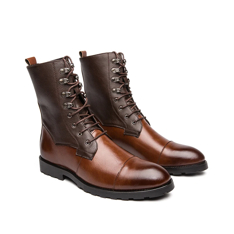Drop shipping boots mens boots high-top British style Korean mid-cut tooling boots fashion trendy shoes, As picture shown
Drop shipping boots mens boots high-top British style Korean mid-cut tooling boots fashion trendy shoes, As picture shown