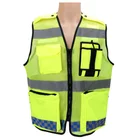 Vest Hot Selling Safety Work Yellow Orange High Visibility Vest With Pockets Fluorescent Yellow Green Vest