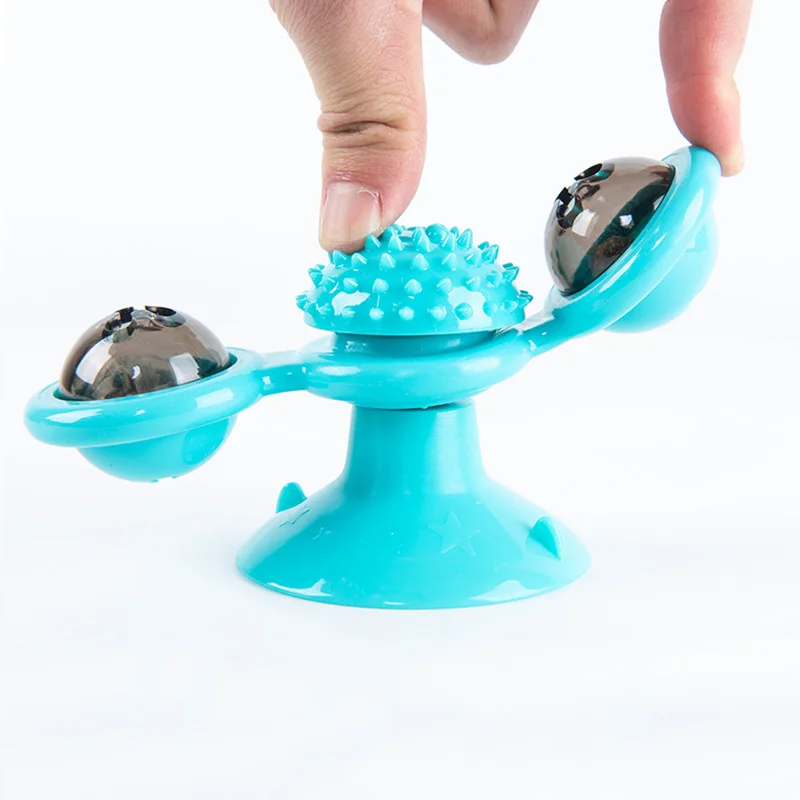 best Pet Toys For Cats Interactive Puzzle Training Turntable Windmill Scratching Whirling Toys Cat Kitten Game toy