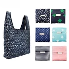 portable folding large tote bag reusable foldable oxford eco shopping bag custom