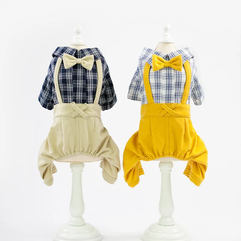 Pet Clothes Dog Shirts Stylish Plaid Collar Shirt with Overalls Jeans Jumpsuit, 2color
Pet Clothes Dog Shirts Stylish Plaid Collar Shirt with Overalls Jeans Jumpsuit, 2color