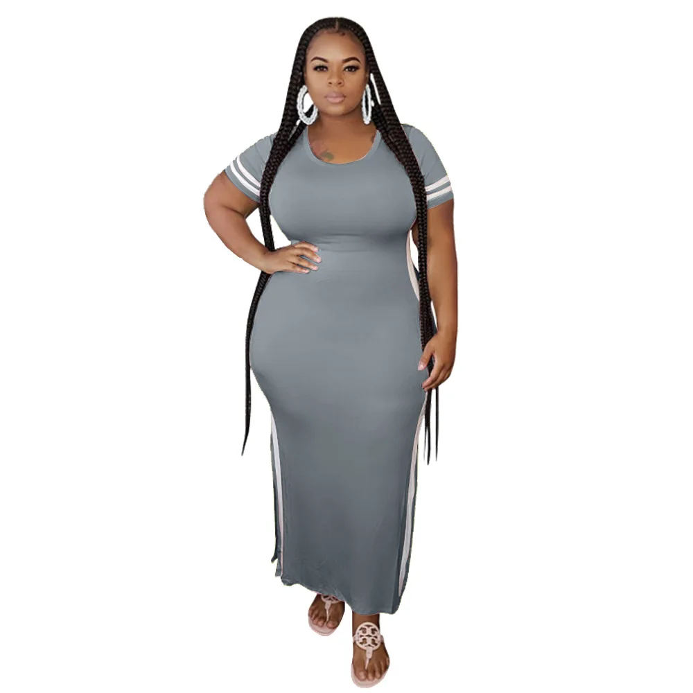 5xl New Boutique Summer Plus Size Dresses Round Neck Short Sleeve Patchwork Casual Blue Bodycon Maxi Dress
5xl New Boutique Summer Plus Size Dresses Round Neck Short Sleeve Patchwork Casual Blue Bodycon Maxi Dress