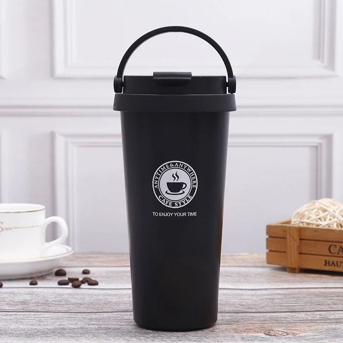 

450ml Custom double walled stainless steel coffee tumbler mug insulated travel cup with print logo