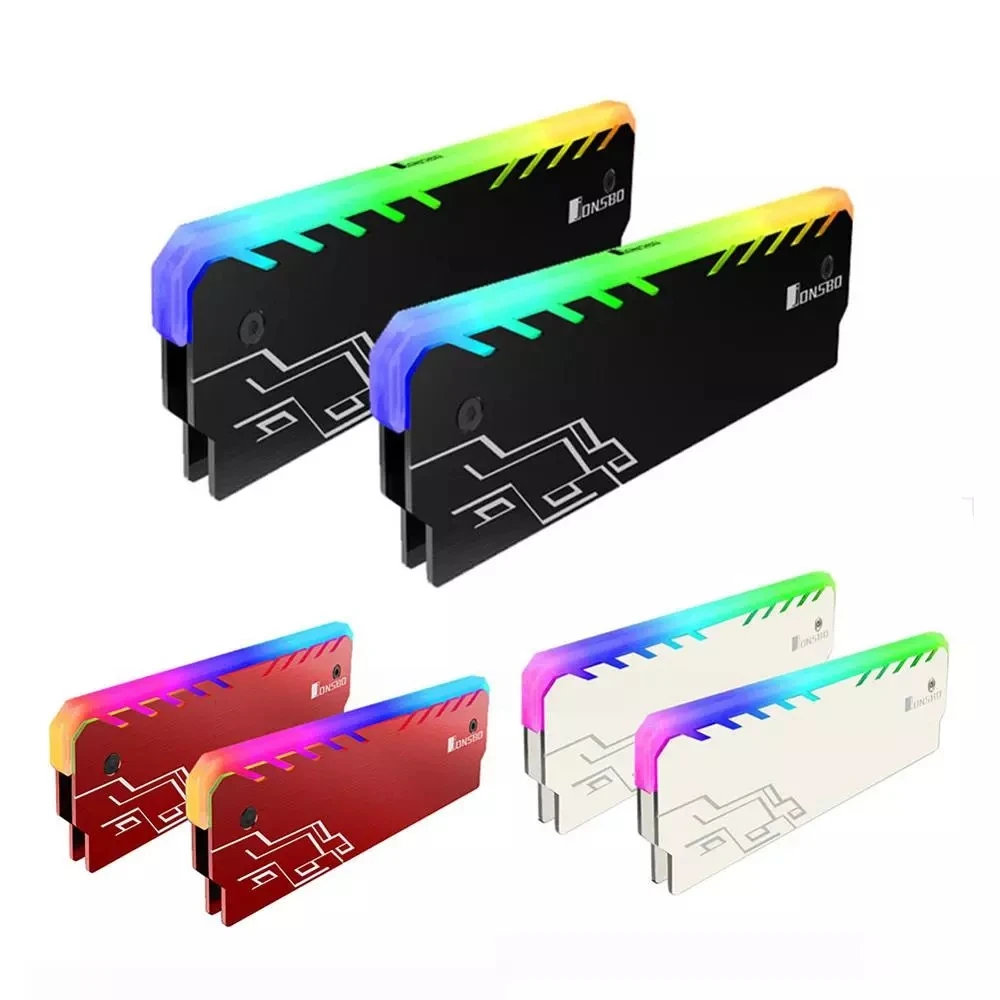 RGB 256 Color DDR DDR3 DDR4 Memory Cooling Heat Spreader Cooler Radiator RAM Heatsink for Desktop RAM, Black/white/red
RGB 256 Color DDR DDR3 DDR4 Memory Cooling Heat Spreader Cooler Radiator RAM Heatsink for Desktop RAM, Black/white/red