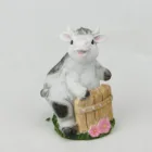 Xmas Gift Handmade Newest design resin cow figurine garden New Year Symbol Polyresin calf Shaped