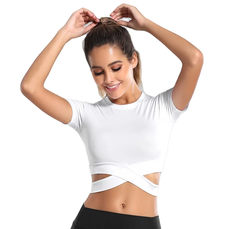 Women's slim round neck quick-drying sports fitness running top with short sleeves yoga Sport tank top women
Women's slim round neck quick-drying sports fitness running top with short sleeves yoga Sport tank top women