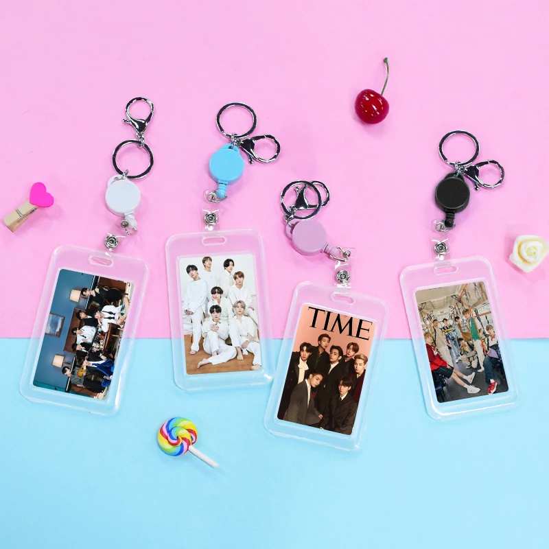Hot Sale Kpop Bulletproof boy BL STRAY-KIDS OEM LOGO Retractable School Company Bus Card Holder With Keychain Key Ring, Transparent
Hot Sale Kpop Bulletproof boy BL STRAY-KIDS OEM LOGO Retractable School Company Bus Card Holder With Keychain Key Ring, Transparent