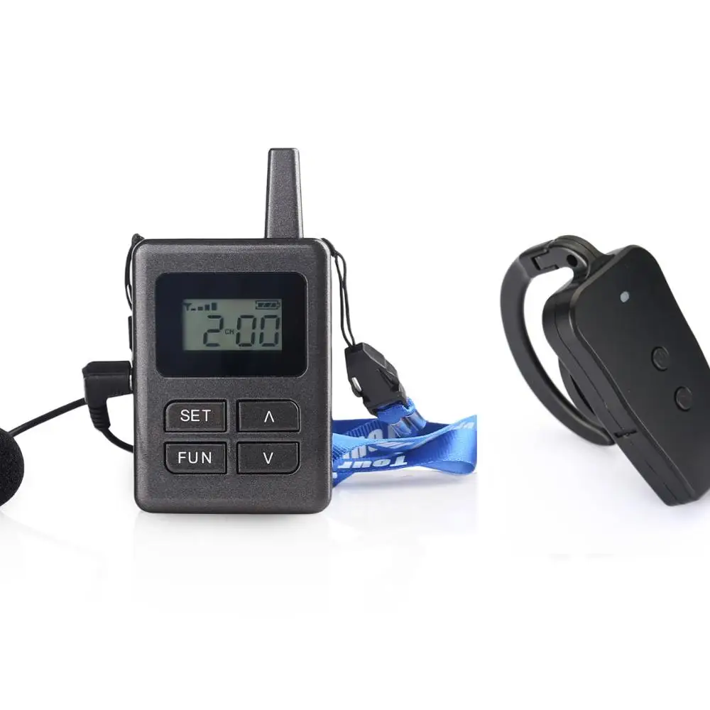 

Wireless Tour Guide System Package(2pc transmitters+30pc receivers for 32 pc), Black