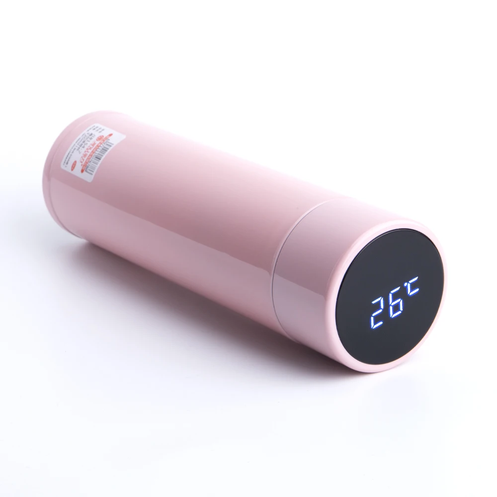 500ml Double Wall Stainless Steel Vacuum Insulated Led Temperature Display Metal Thermos Flask Smart Water Bottle
500ml Double Wall Stainless Steel Vacuum Insulated Led Temperature Display Metal Thermos Flask Smart Water Bottle