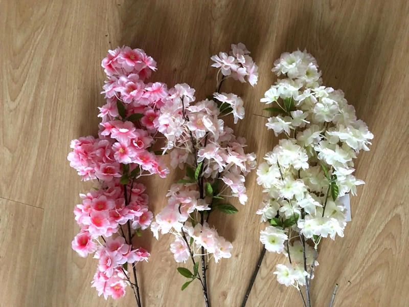 hot sale cheap silk flower cherry blossom branch for wedding