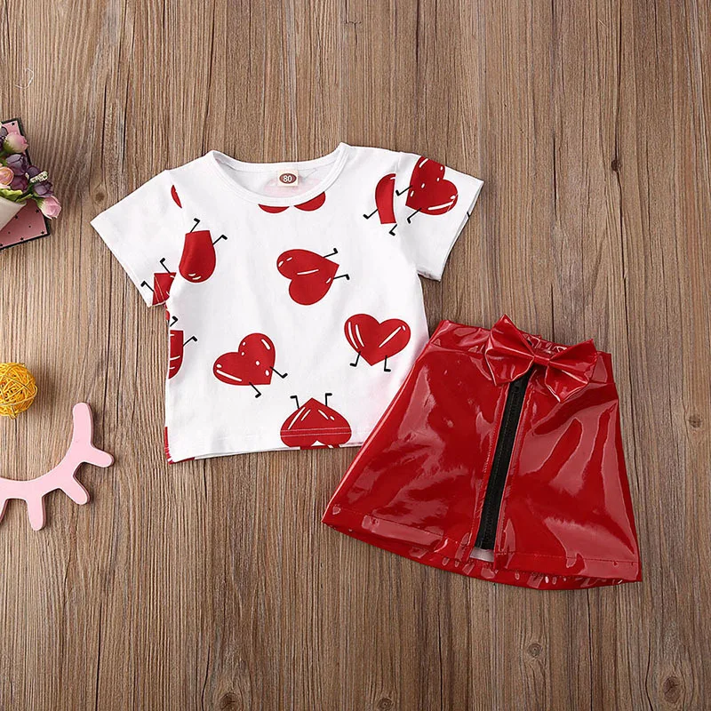 children's clothes Kid Baby Girl Valentine'S Days Clothes Sets Love Print T Shirts Top Leather Skirt Summer Outfit 1-5Y, As pic shows, we can according to your request also
children's clothes Kid Baby Girl Valentine'S Days Clothes Sets Love Print T Shirts Top Leather Skirt Summer Outfit 1-5Y, As pic shows, we can according to your request also