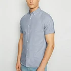 Casual Clothing Pale Blue Mens Short Sleeve Oxford shirts