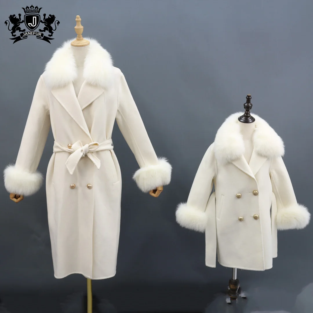 JANEFUR cashmere wool coat Trench cashmere coat Fox Fur Collar Wool Coat, White,blue,hot pink,black,navy ,customization
JANEFUR cashmere wool coat Trench cashmere coat Fox Fur Collar Wool Coat, White,blue,hot pink,black,navy ,customization
