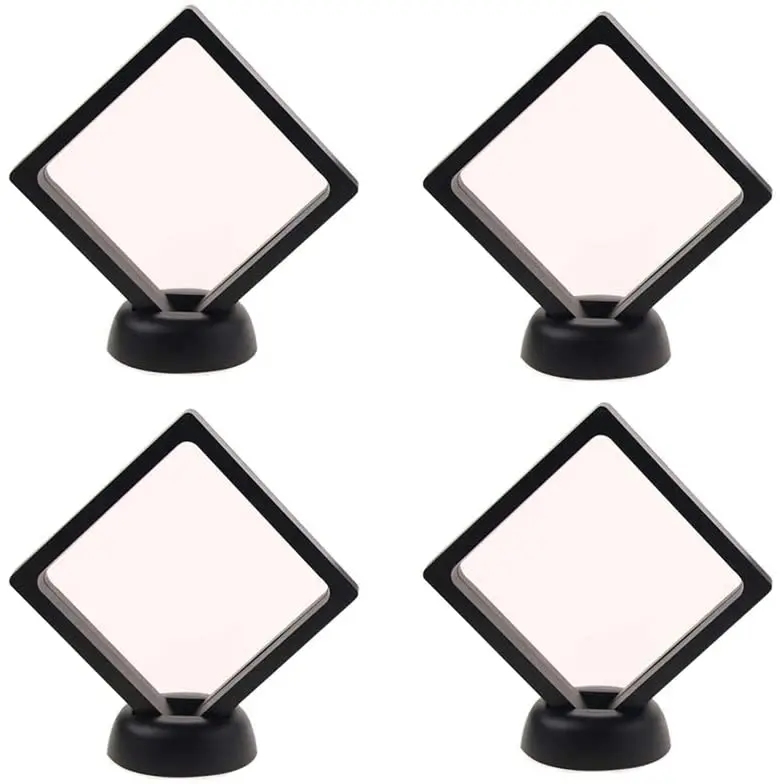 Thin Film Suspension 9*9cm Jewelry Display Box Storage Rack for Ring Necklace Bracelet Earring Transparent Container Custom Box, White and black
Thin Film Suspension 9*9cm Jewelry Display Box Storage Rack for Ring Necklace Bracelet Earring Transparent Container Custom Box, White and black
