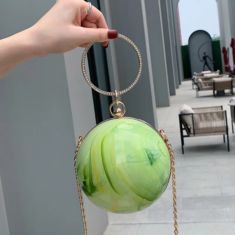 New Ladies Spherical Messenger Bag Summer Small Fresh And Cute Wrist Bag Fashion Acrylic Ladies Clutch Bag, As pic show
New Ladies Spherical Messenger Bag Summer Small Fresh And Cute Wrist Bag Fashion Acrylic Ladies Clutch Bag, As pic show