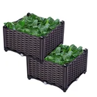 Pots Multi Combination Wholesale Decorative 2pcs Plastic Flower Pots Rectangular Garden Planter Set
