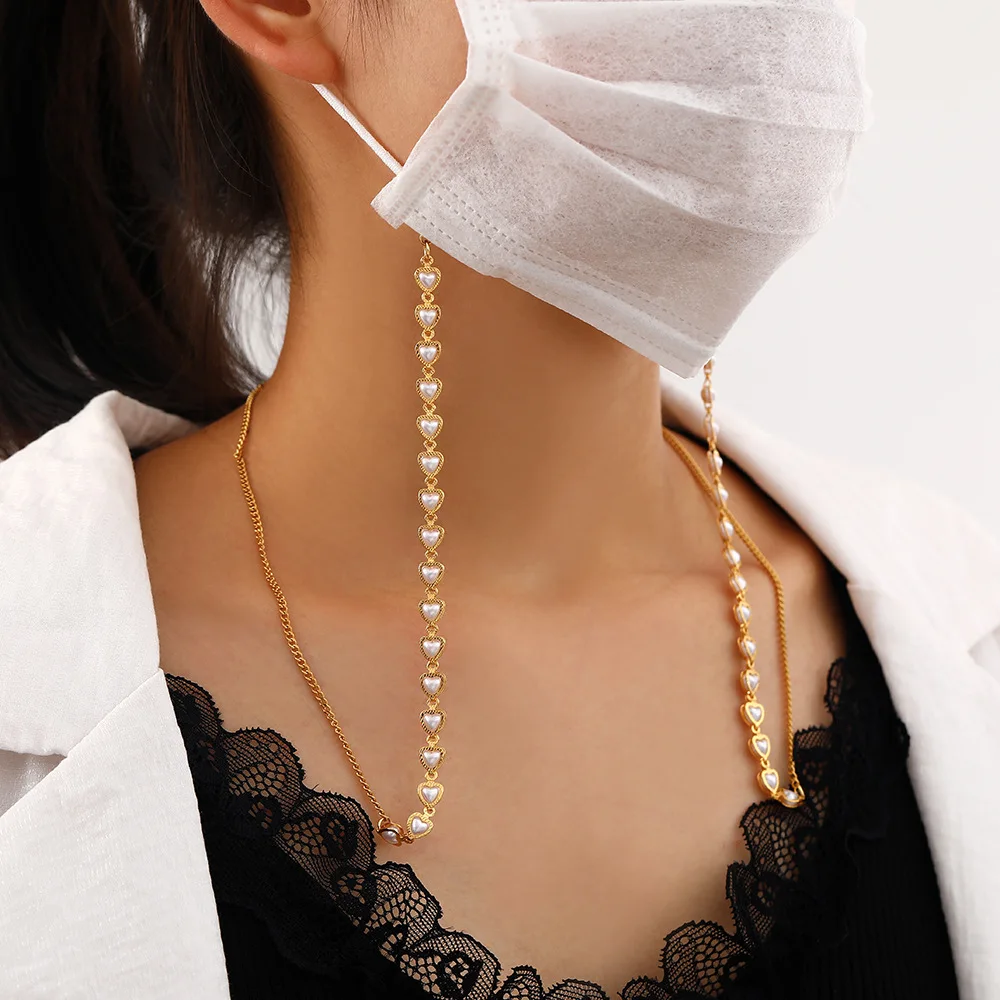 VRIUA Fashion Women Gold Silver Color Eyeglass Chains Sunglasses Necklace Heart-shaped Beaded Glasses Chain Easy Carry
VRIUA Fashion Women Gold Silver Color Eyeglass Chains Sunglasses Necklace Heart-shaped Beaded Glasses Chain Easy Carry