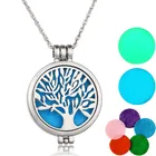 Life Life Tree Necklace Retro Antique Life Tree Luminous Pendant Necklace Charm Lady Necklace