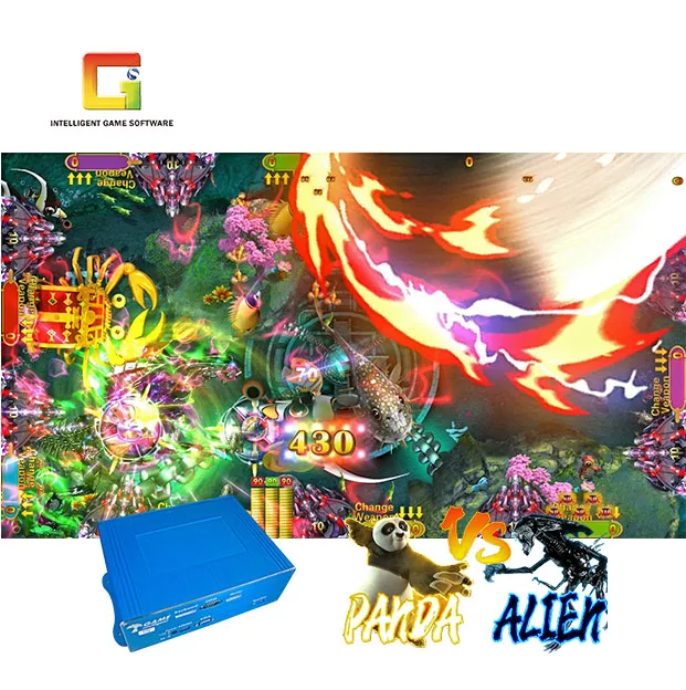 factory sales multi player fish Game developer sales fish Shooting Game adjustable 50% holding panda VS alien fishing game board
factory sales multi player fish Game developer sales fish Shooting Game adjustable 50% holding panda VS alien fishing game board
