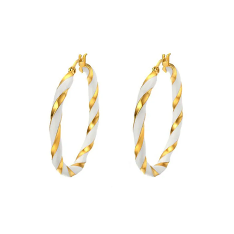 Aimgal Jewelry-Large white earring earrings titanium steel fadeless earring for women
Aimgal Jewelry-Large white earring earrings titanium steel fadeless earring for women