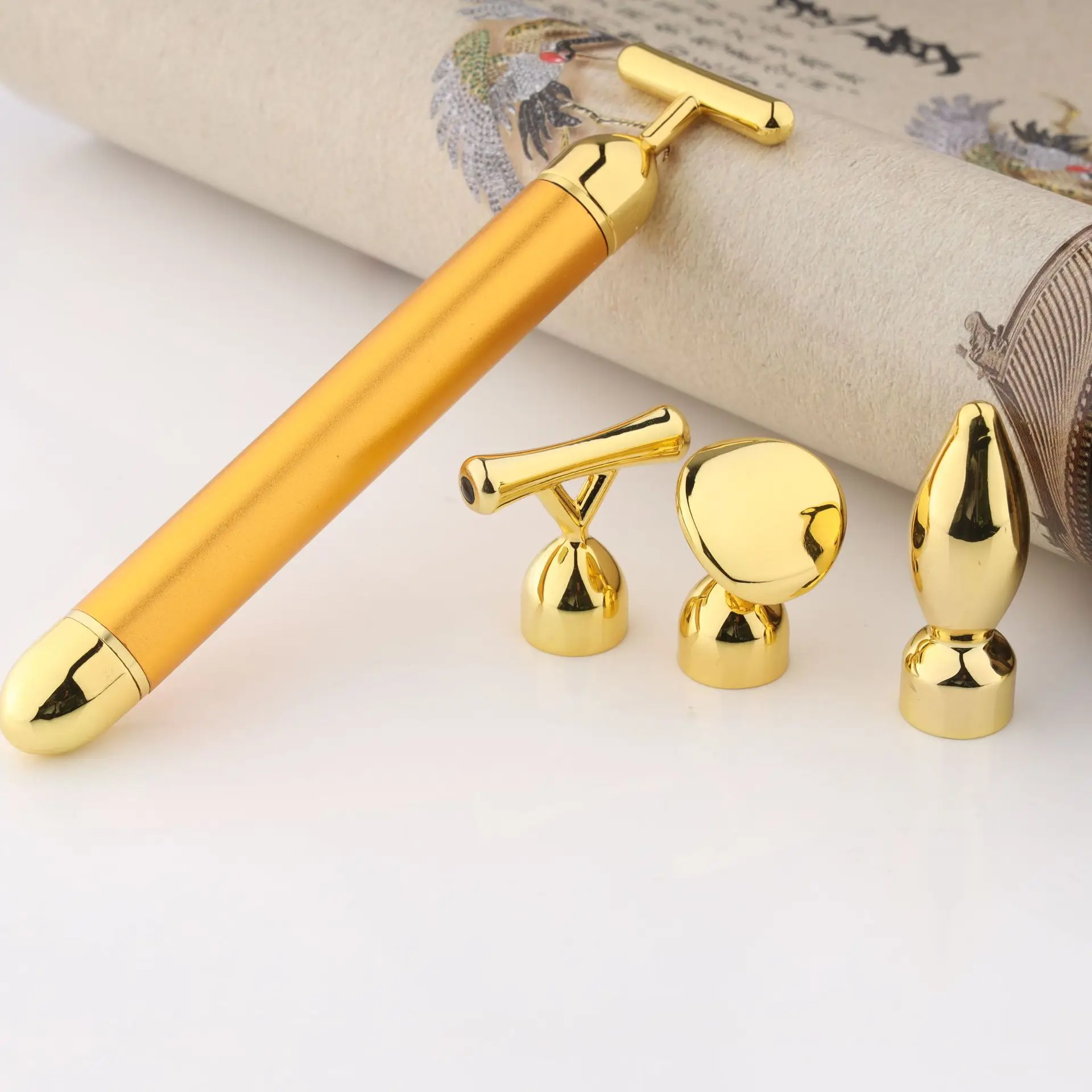 Customized 4 in 1 24K Energy Beauty Bar for Home Use Portable Handheld Gold Energy Beauty Bar Hot Slimming Facial Massager
Customized 4 in 1 24K Energy Beauty Bar for Home Use Portable Handheld Gold Energy Beauty Bar Hot Slimming Facial Massager