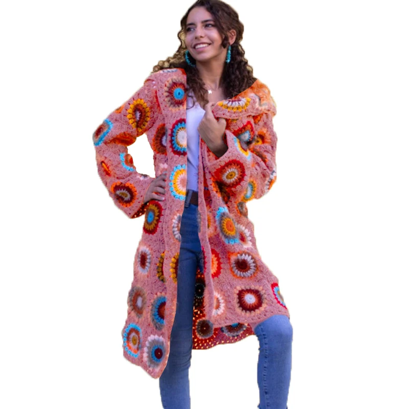 factory custom Bohemian winter knitted retro cardigan colorblock hooded jacquard sweater women
factory custom Bohemian winter knitted retro cardigan colorblock hooded jacquard sweater women