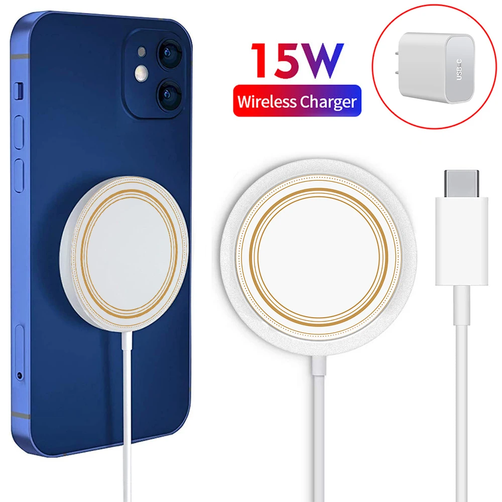 Wireless Charger 15W Fast Charging Qi Magnetic Wireless Charger OEM Type C High Speed Wireless Charger Pad, White
Wireless Charger 15W Fast Charging Qi Magnetic Wireless Charger OEM Type C High Speed Wireless Charger Pad, White