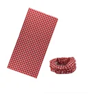 fashion 100%polyester Red and white plaid Scottish style multi-functional seamless head scarf hijab