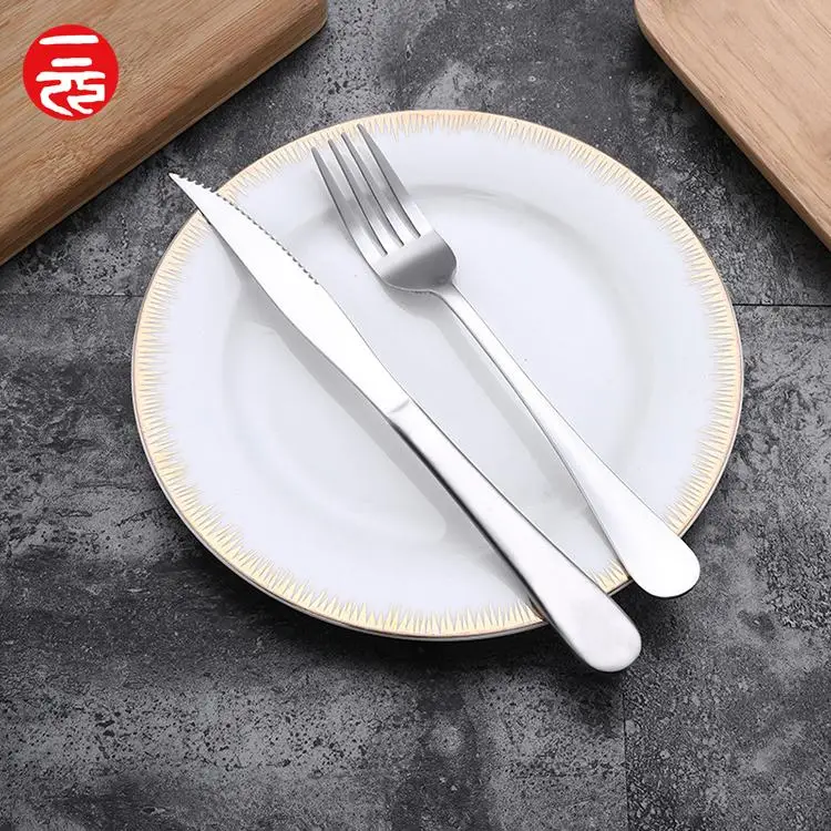 Western stainless steel cutlery set 2 piece forks and knives set steak cutlery dinner household Western-style cutlery knife fork
Western stainless steel cutlery set 2 piece forks and knives set steak cutlery dinner household Western-style cutlery knife fork