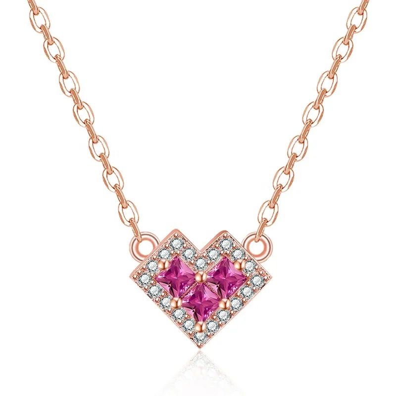 100% Handmade Jewelry DIY Jewellery Heart Shaped Necklace Ruby Plated Rose Gold Cubic Zirconia Necklace, White, rose gold
100% Handmade Jewelry DIY Jewellery Heart Shaped Necklace Ruby Plated Rose Gold Cubic Zirconia Necklace, White, rose gold