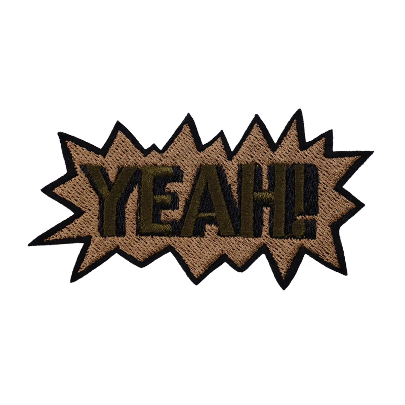 Top selling brown fashion pattern iron on for hoodie t shirt embroidery patches, Custom color
Top selling brown fashion pattern iron on for hoodie t shirt embroidery patches, Custom color